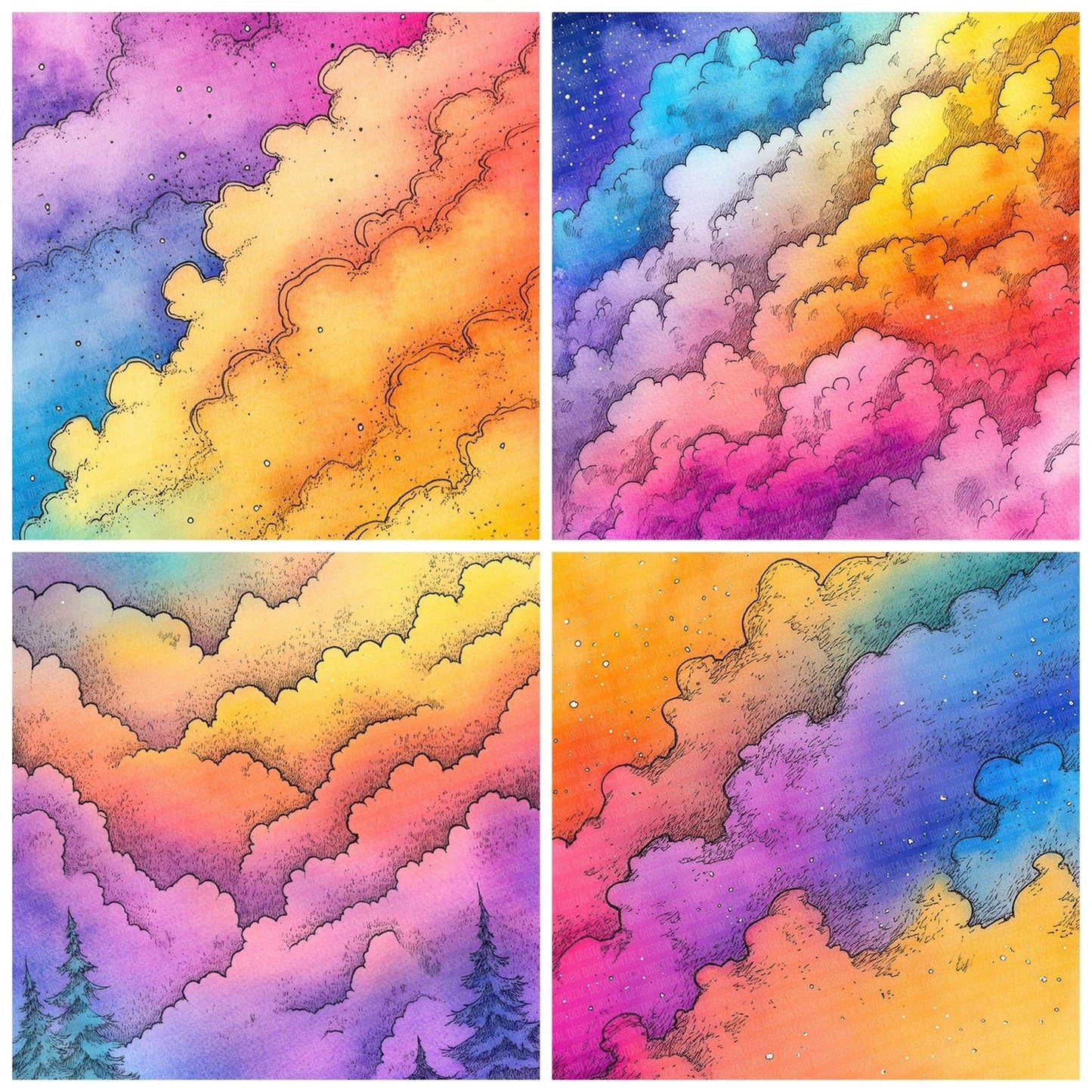 Cloudline Rainbow Mist Digital Paper Pack (DDD000998)