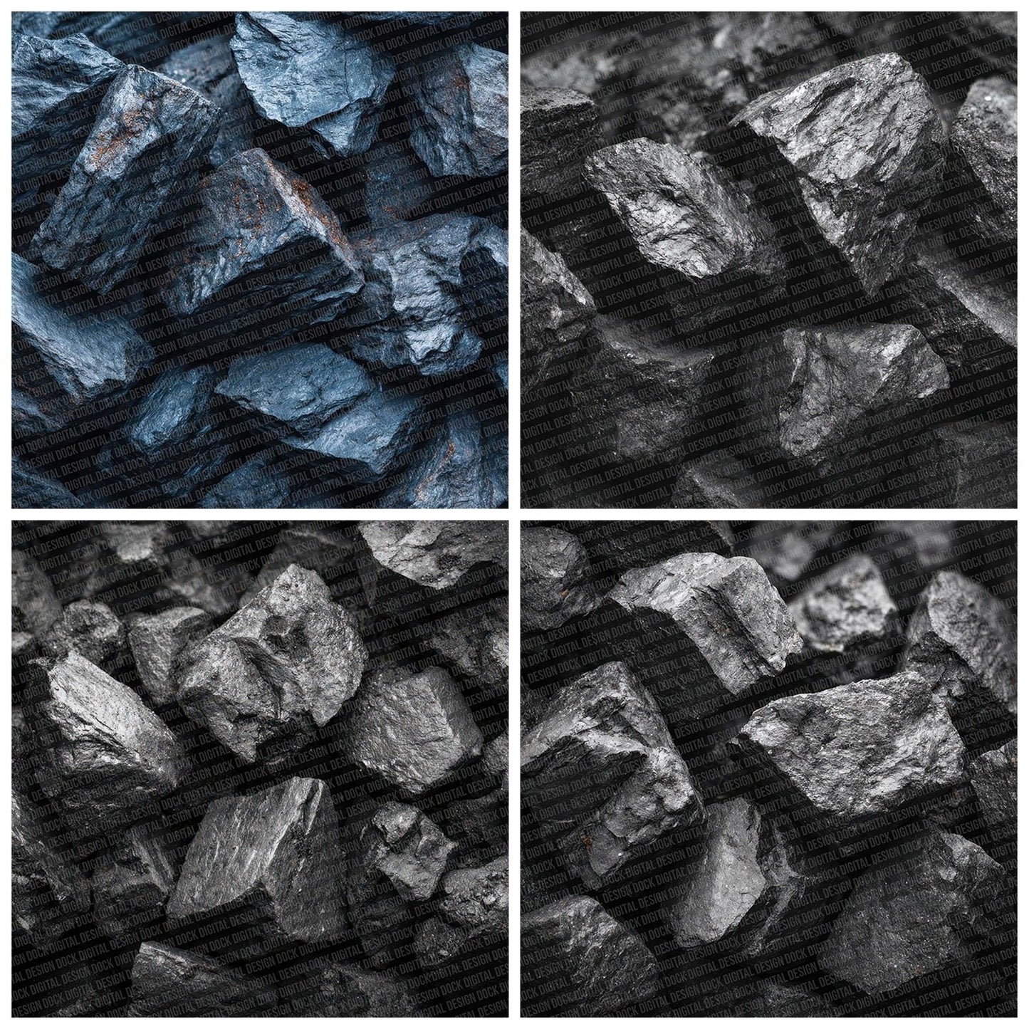 Coal Chunk Texture Digital Paper Pack (DDD001000)