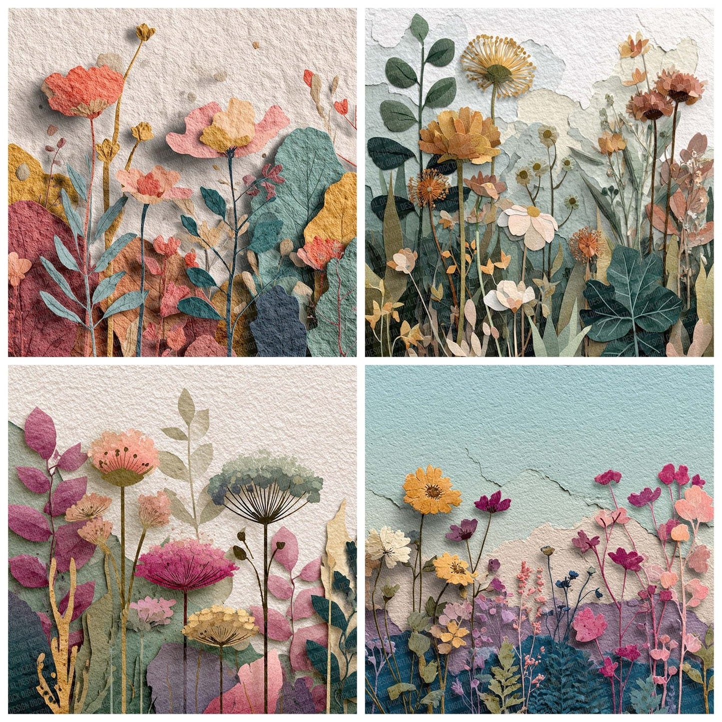 Collage Meadow Digital Paper Pack (DDD001098)