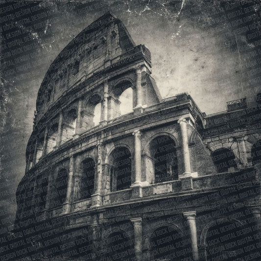 Colosseum Damaged Photo Digital Paper Pack (DDD001188)