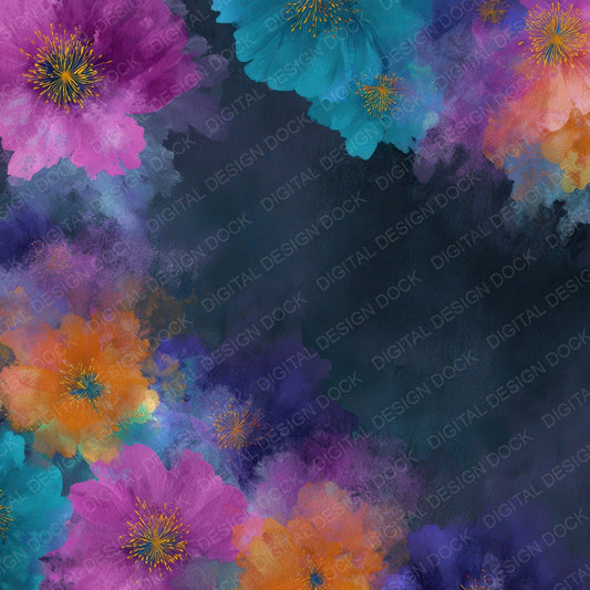 Colour Ink Bloom Digital Paper Pack (DDD008735)