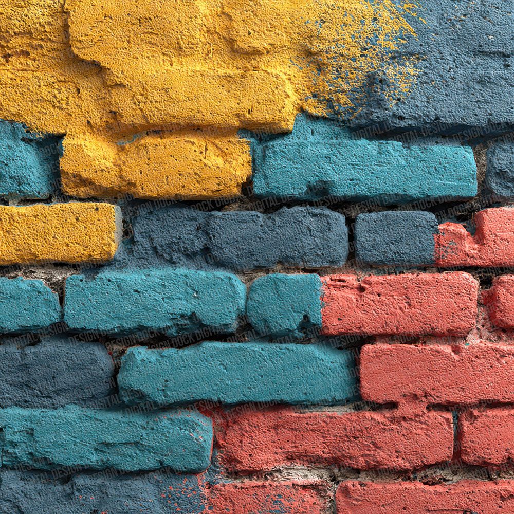 Colour Pop Brick Wall Digital Paper Pack (DDD001190)