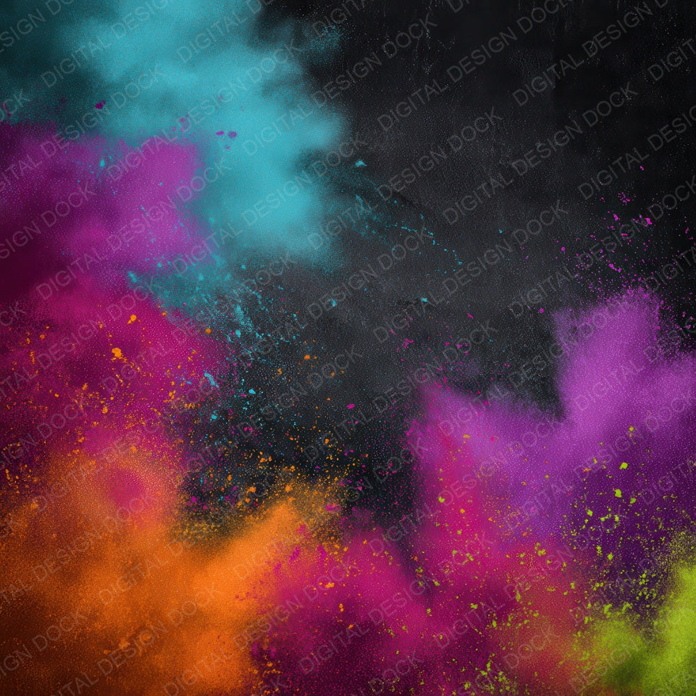 Colour Powder Burst Digital Paper Pack (DDD008740)