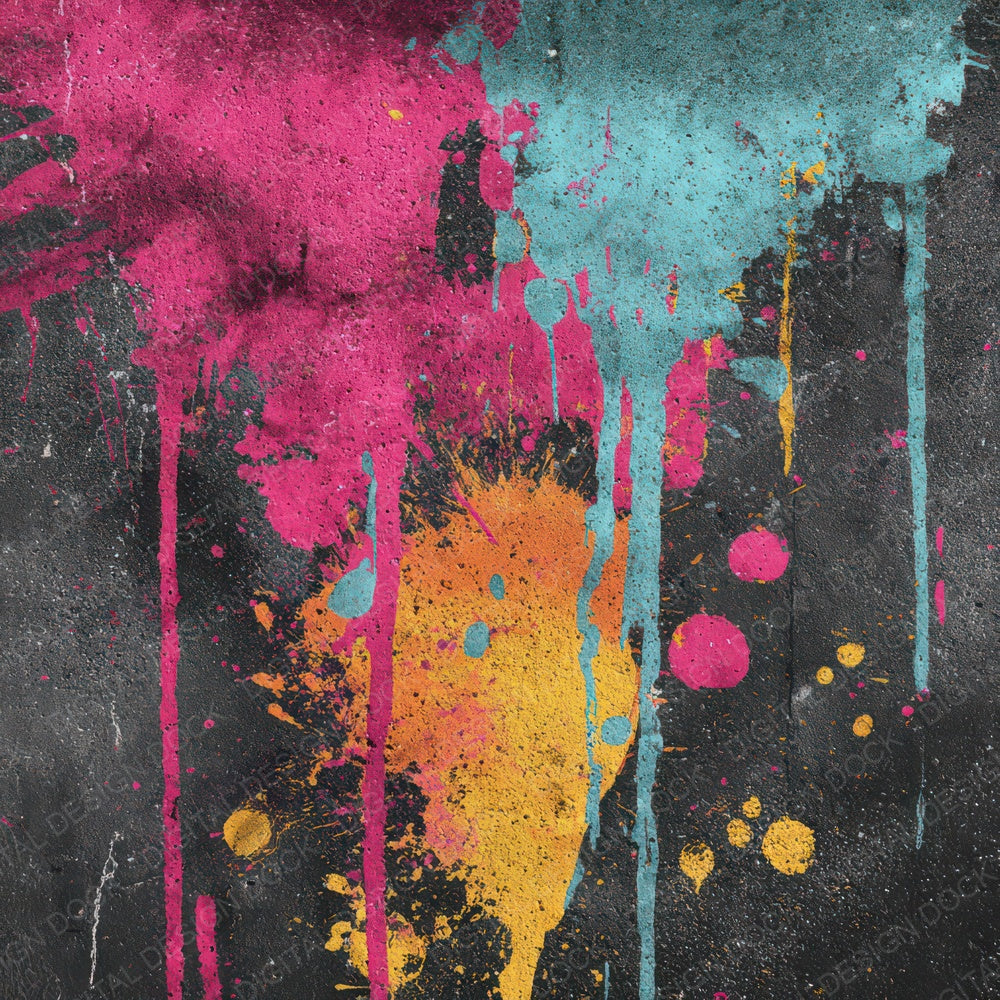Colour Splatter Drips Digital Paper Pack (DDD008744)