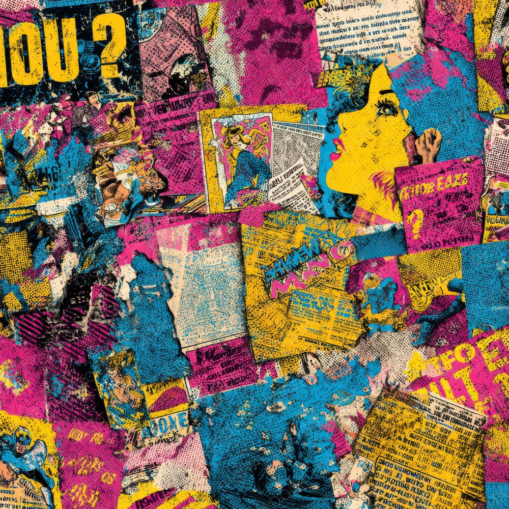 Comic Ad Collage Digital Paper Pack (DDD008310)