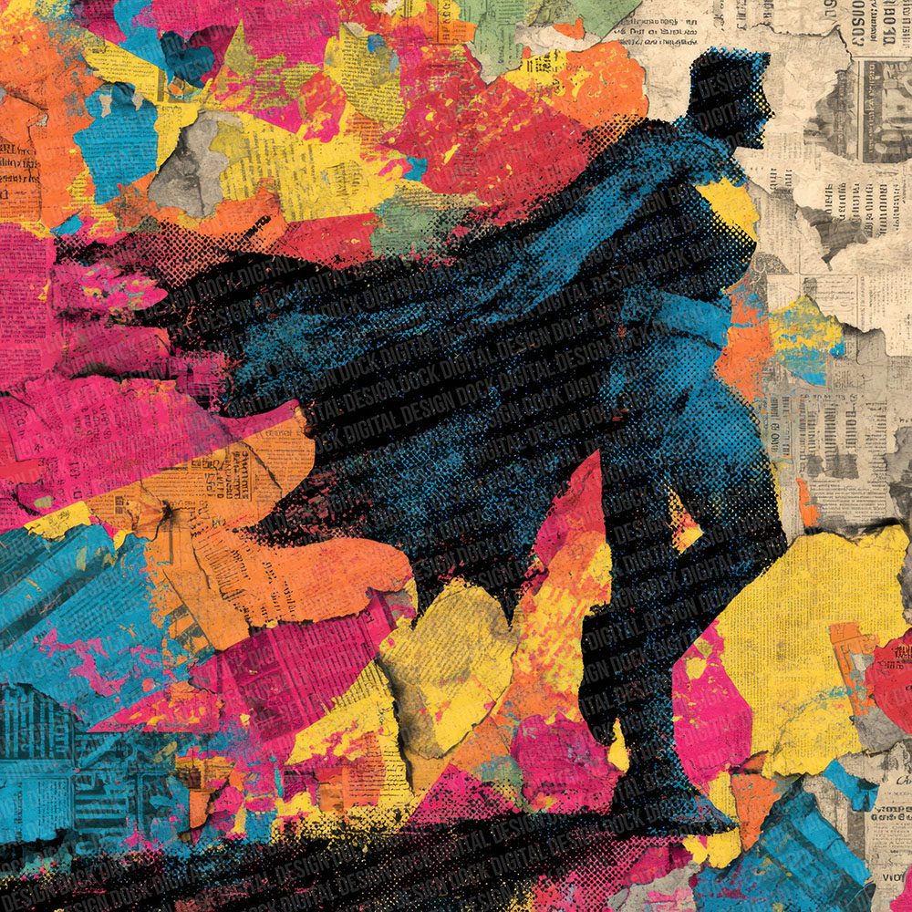 Comic Book Cape Wall Fragment Digital Paper Pack (DDD001195)