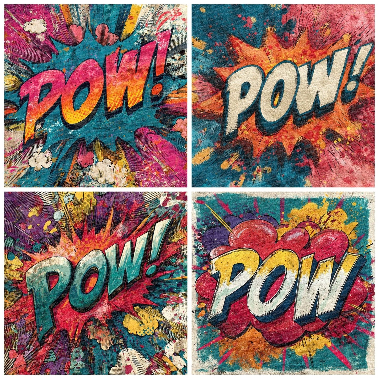 Comic Book Explosion Print Digital Paper Pack (DDD001197)