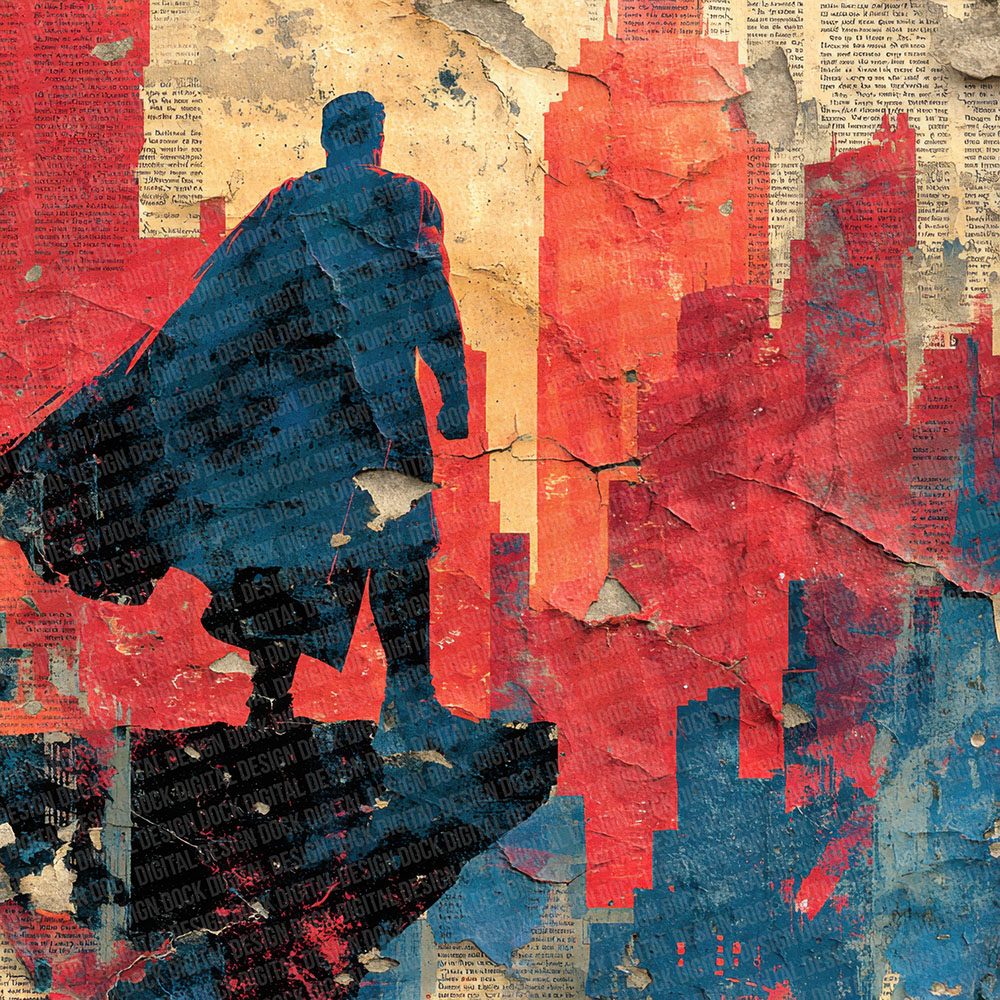 Comic Book Hero City Wall Digital Paper Pack (DDD001198)
