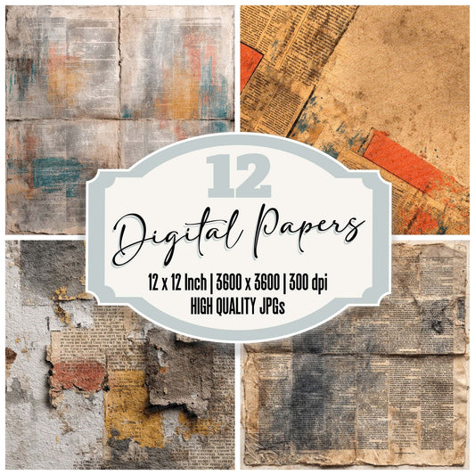 Comic Book Newspaper Fade Digital Paper Pack (DDD001202)