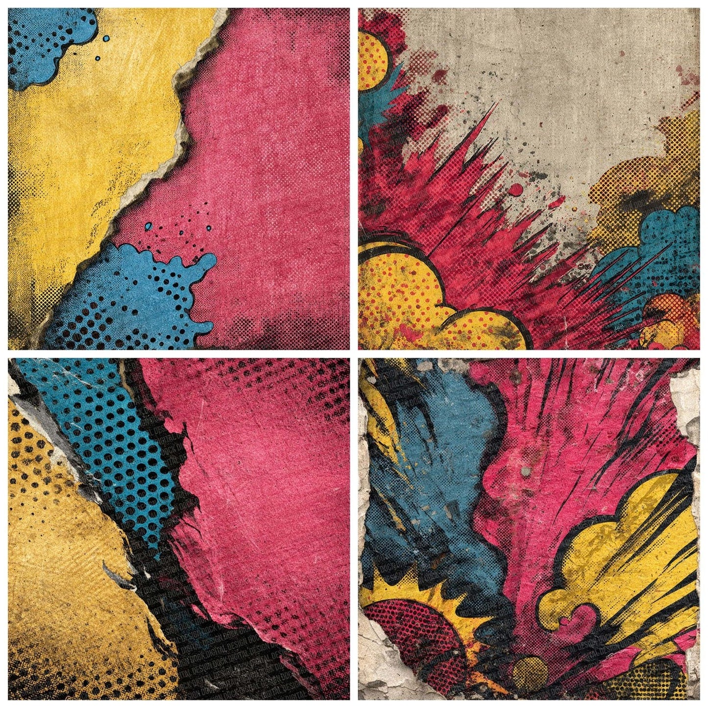 Comic Book Offset Print Digital Paper Pack (DDD001203)
