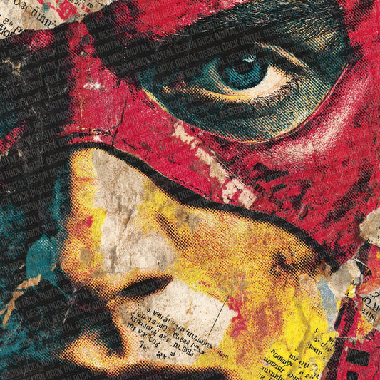 Comic Book Ripped Hero Closeup Digital Paper Pack (DDD001204)