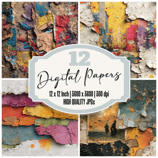 Comic Book Ripped Panel Digital Paper Pack (DDD001206)