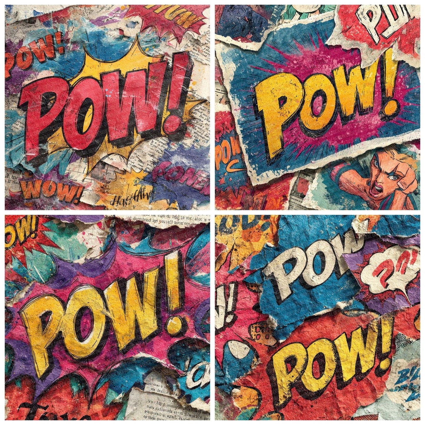 Comic Book Speech Burst Wall Digital Paper Pack (DDD001207)