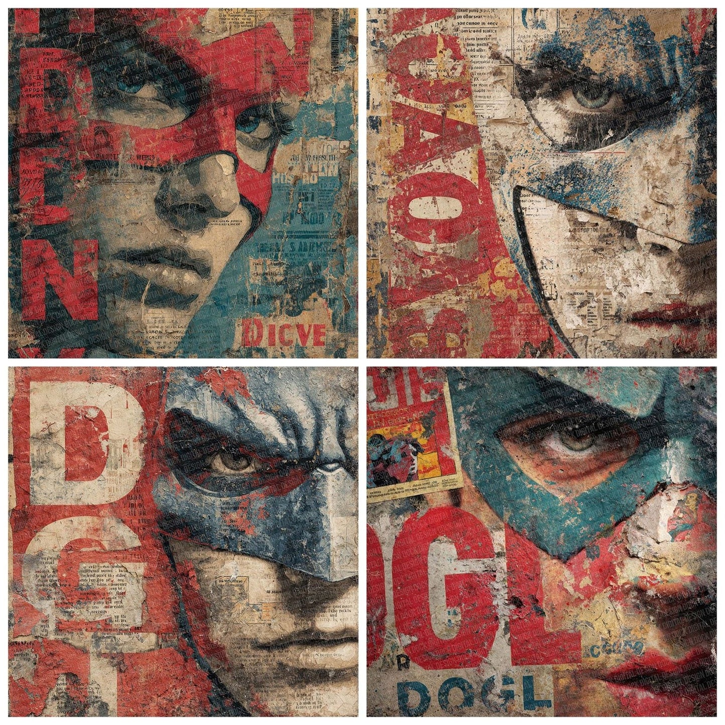 Comic Book Urban Ad Wall Digital Paper Pack (DDD001211)