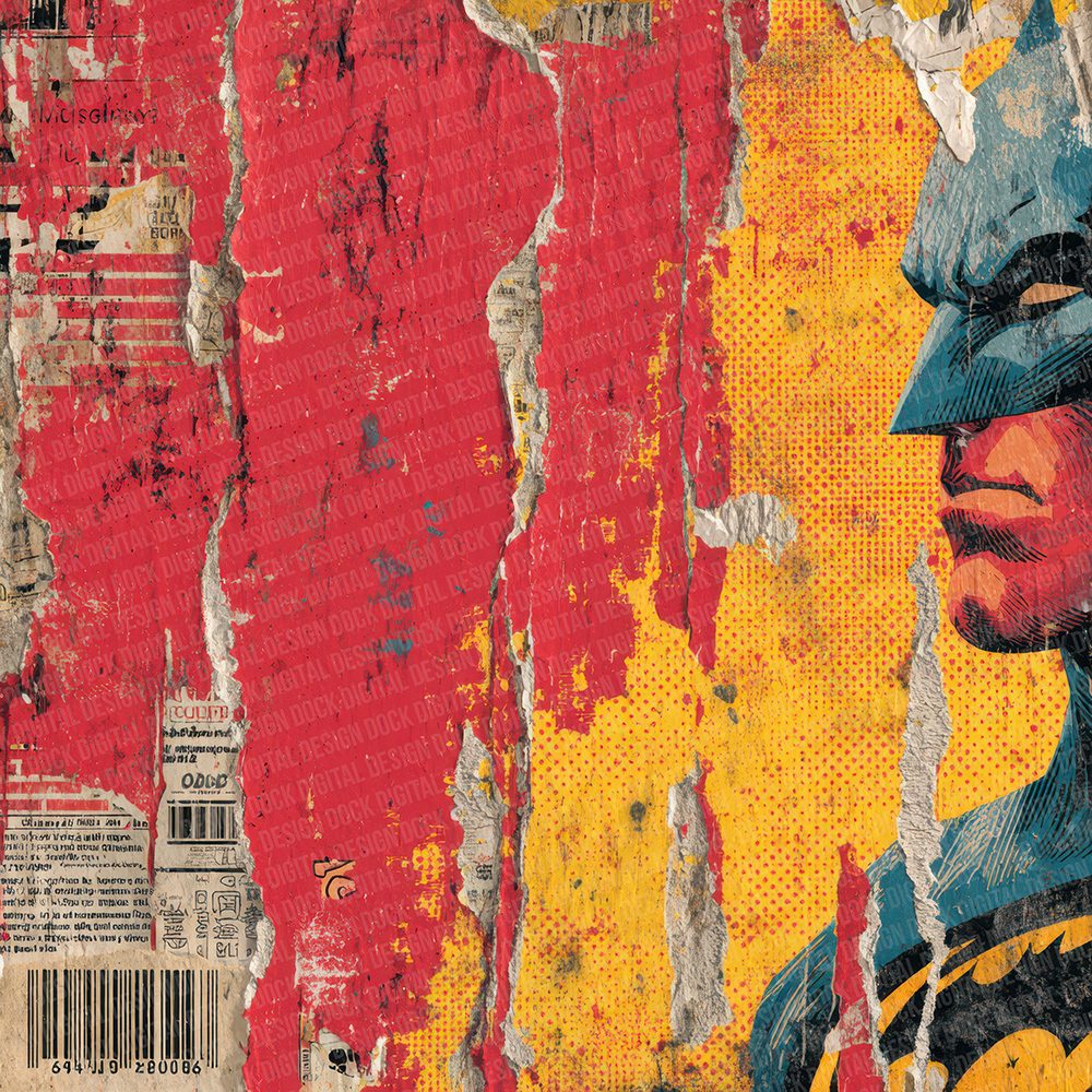 Comic Tear Hero Digital Paper Pack (DDD001218)