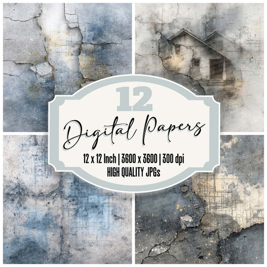 Concrete Blueprint Ghost Digital Paper Pack (DDD007630)