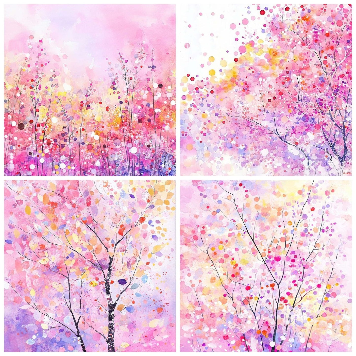 Confetti Blossom Trees Digital Paper Pack (DDD001222)