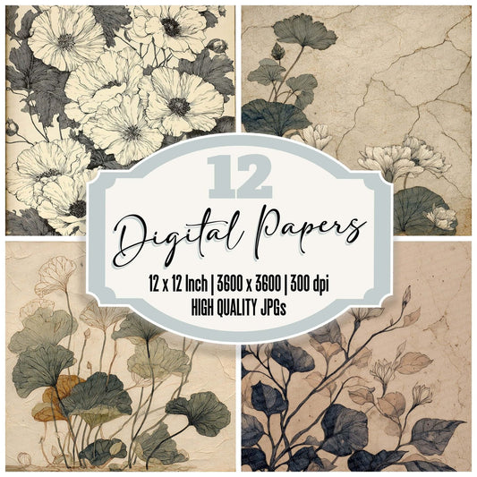 Continuous Ink Botanicals Digital Paper Pack (DDD001228)
