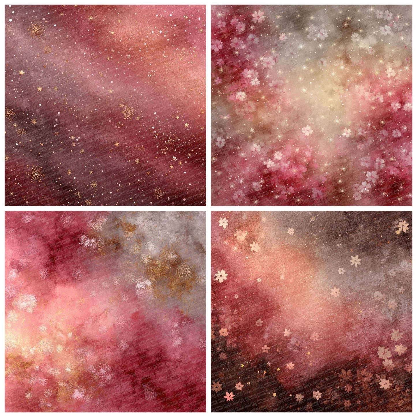 Cookie Star Christmas Background Digital Paper Pack (DDD001231)