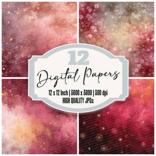 Cookie Star Christmas Background Digital Paper Pack (DDD001231)
