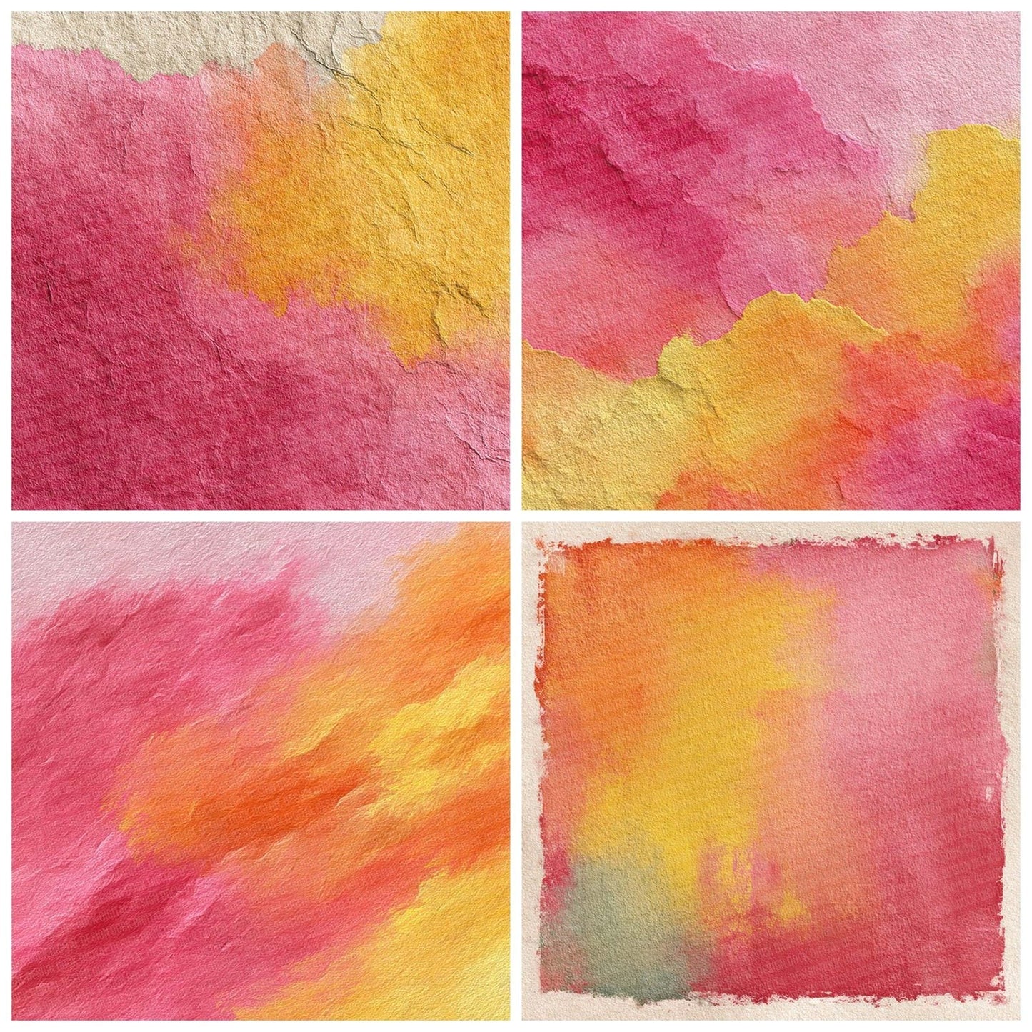 Coral Citrus Smudge Digital Paper Pack (DDD001242)