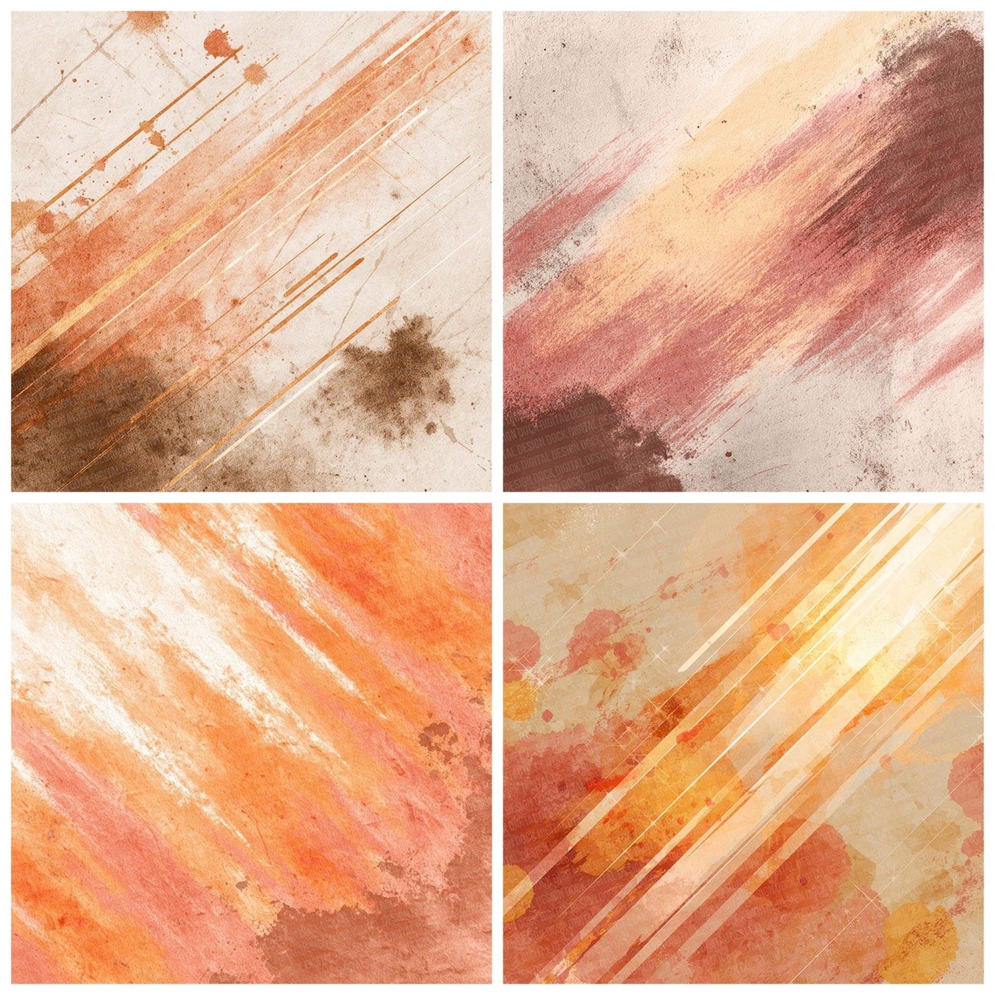 Coral Flare Ink Digital Paper Pack (DDD001245)