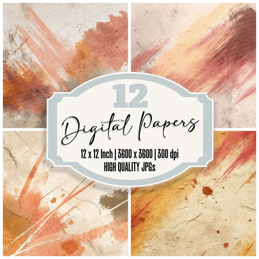 Coral Flare Ink Digital Paper Pack (DDD001245)