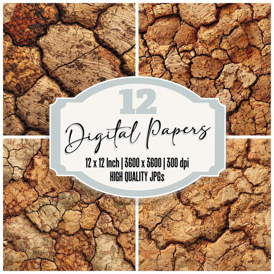 Cork Texture Digital Paper Pack (DDD001261)