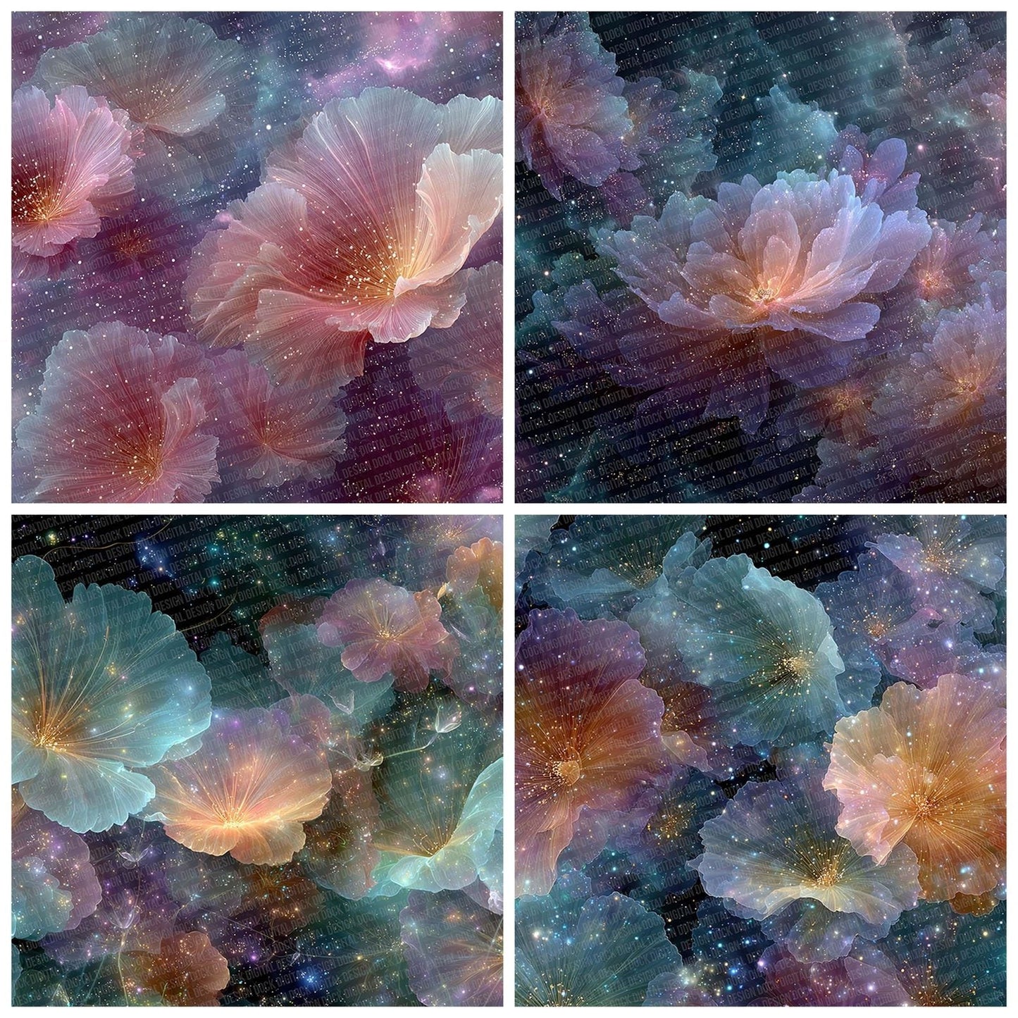 Cosmic Botanical Fusion Digital Paper Pack (DDD001269)