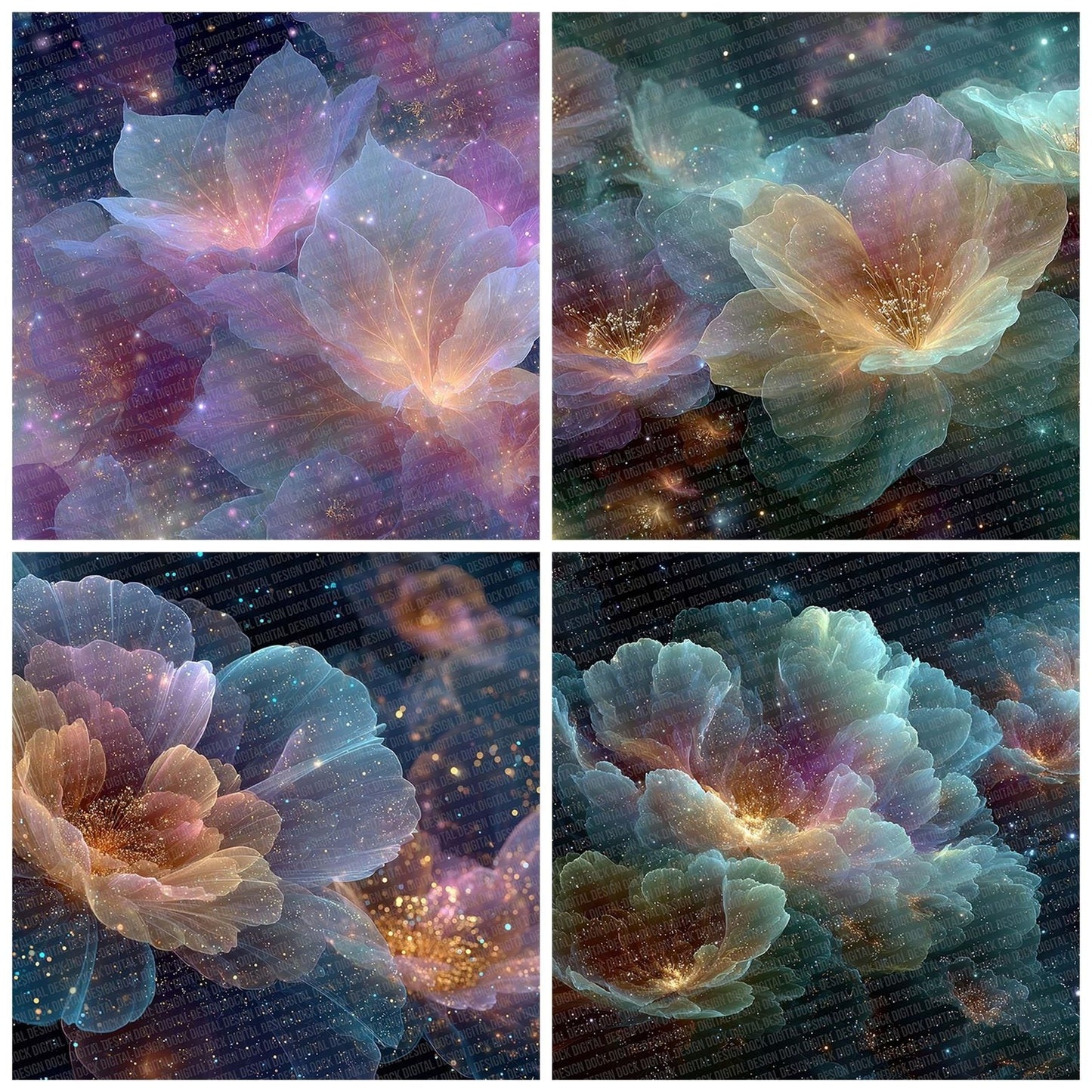 Cosmic Botanical Fusion Digital Paper Pack (DDD001269)