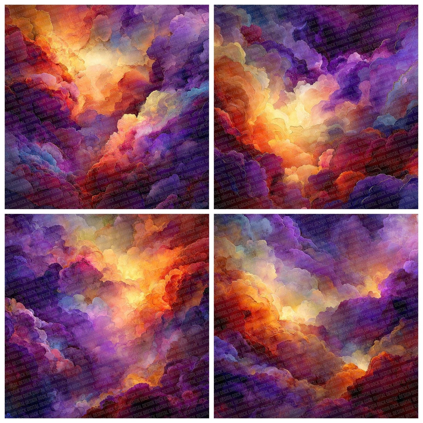 Cosmic Cloud Ember Digital Paper Pack (DDD001270)