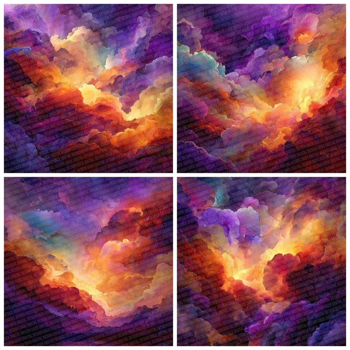 Cosmic Cloud Ember Digital Paper Pack (DDD001270)