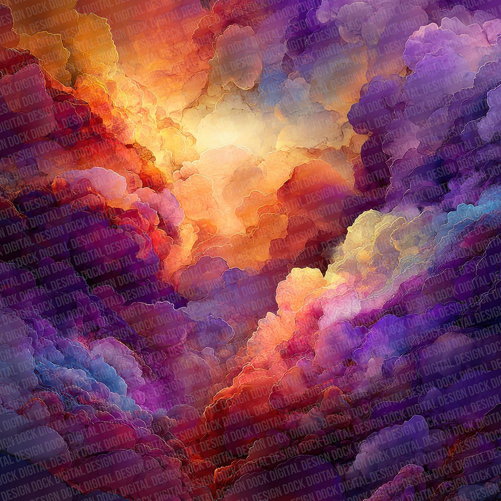 Cosmic Cloud Ember Digital Paper Pack (DDD001270)