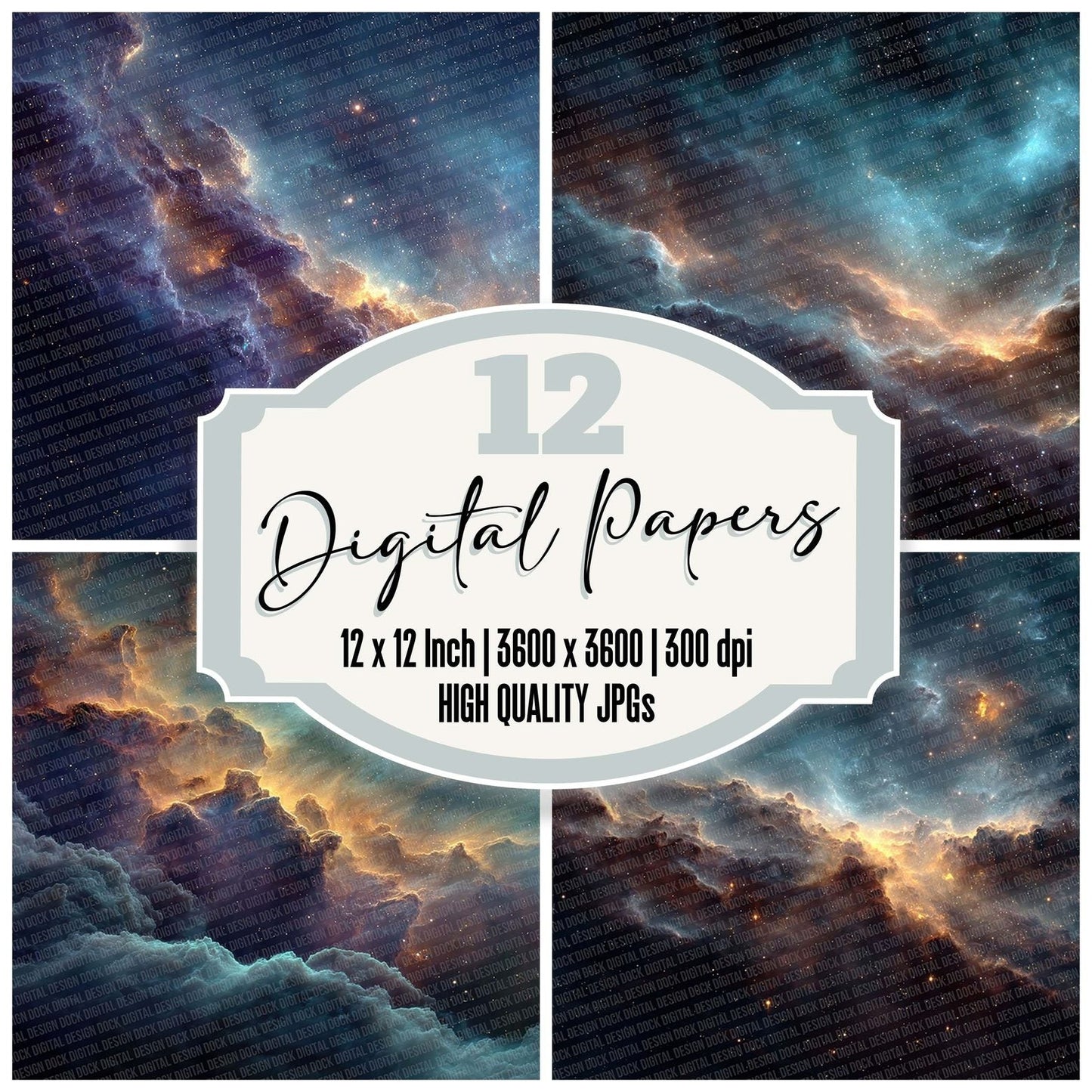 Cosmic Nebula Drift Digital Paper Pack (DDD001280)