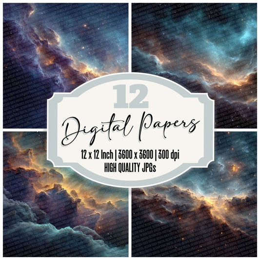 Cosmic Nebula Drift Digital Paper Pack (DDD001280)