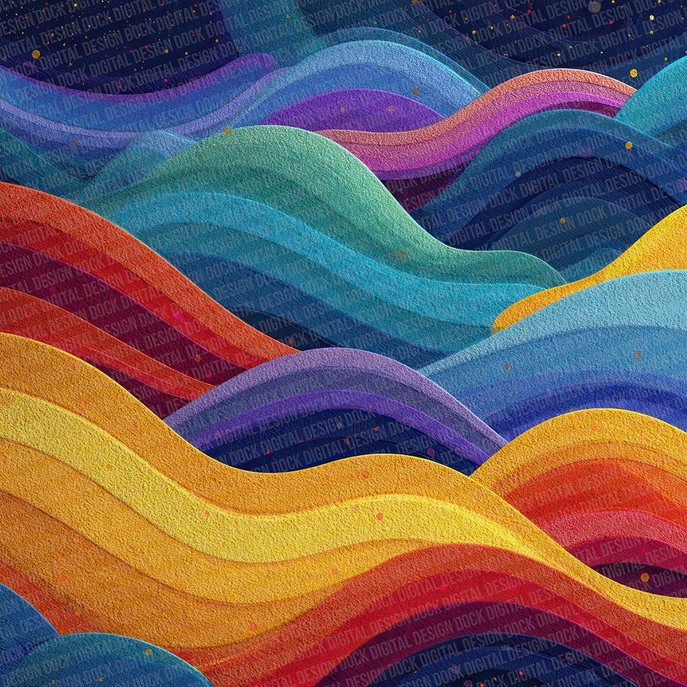 Cosmic Ribbon Flow Digital Paper Pack (DDD001283)
