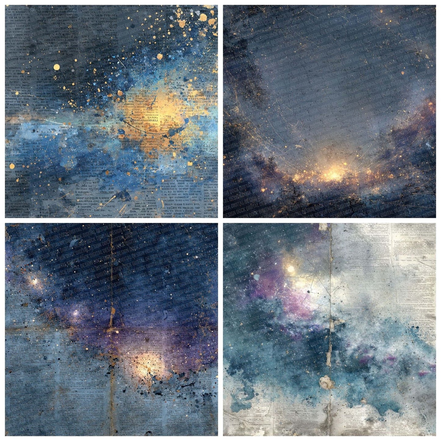 Cosmic Tear Layers Digital Paper Pack (DDD001287)