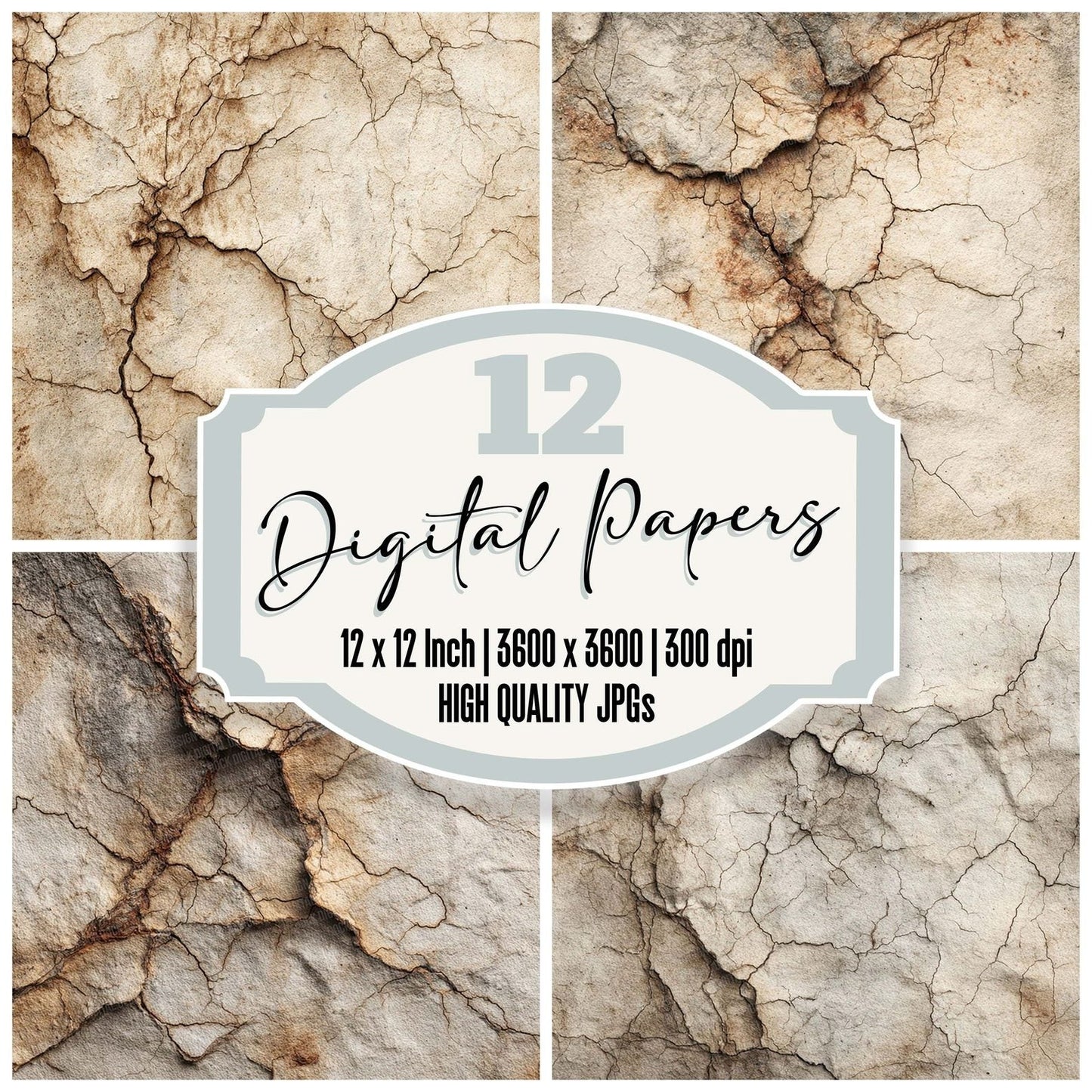 Cracked Parchment Digital Paper Pack (DDD001304)