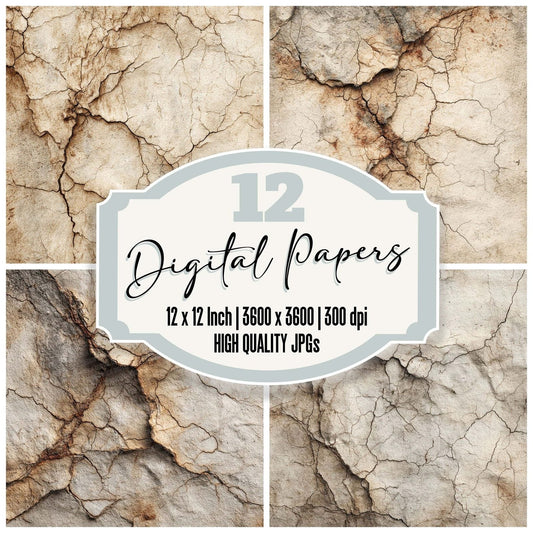 Cracked Parchment Digital Paper Pack (DDD001304)