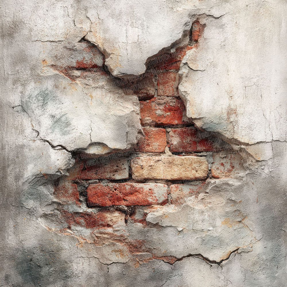 Cracked Plaster Brick Wall Digital Paper Pack (DDD001305)