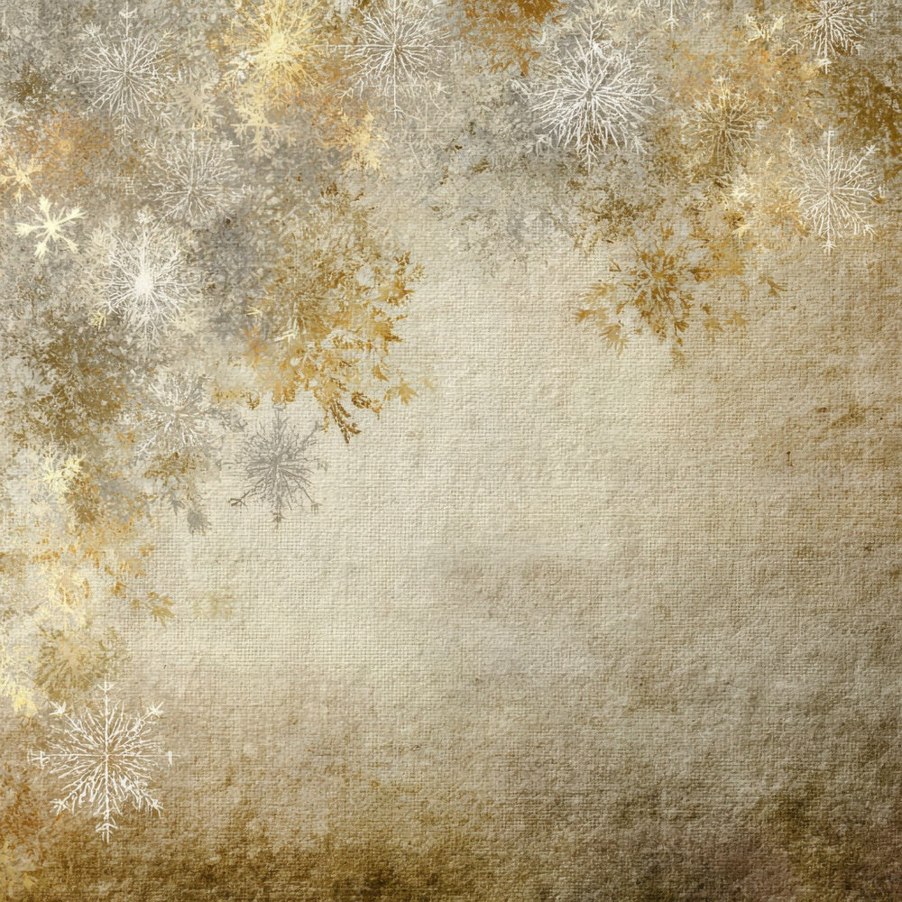 Cream Gold Christmas Background Digital Paper Pack (DDD007635)