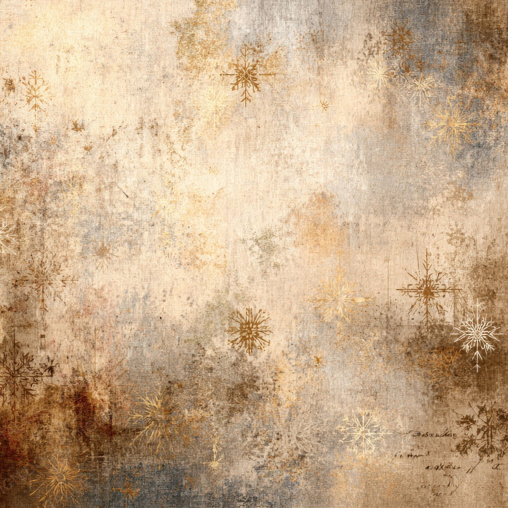 Cream Gold Christmas Background Digital Paper Pack (DDD007635)