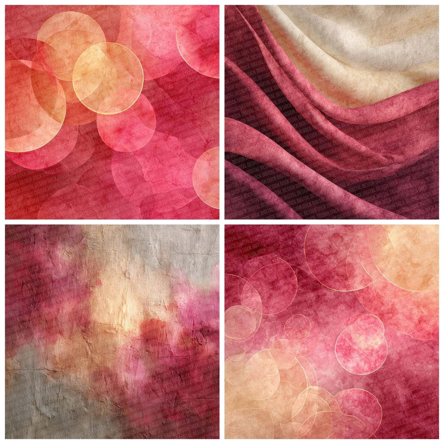 Crimson Cream Christian Sacred Layers Digital Paper Pack (DDD001332)