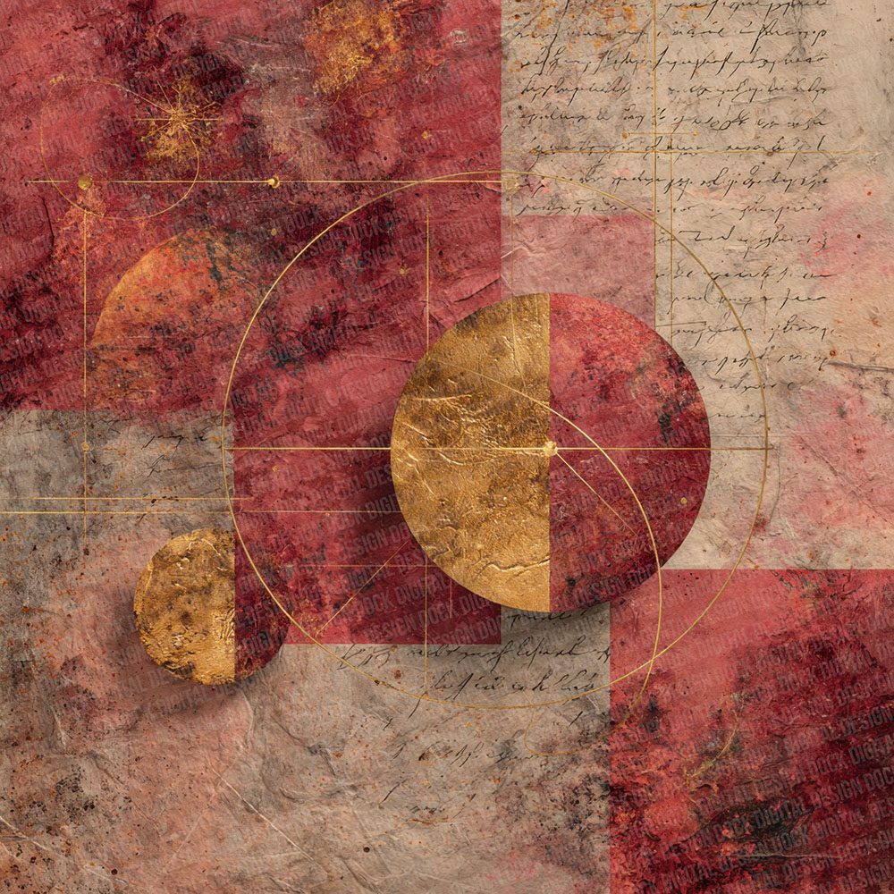 Crimson Gold Sacred Layers Digital Paper Pack (DDD001333)