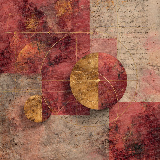 Crimson Gold Sacred Layers Digital Paper Pack (DDD001333)