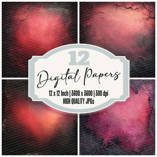 Crimson Obsession Field Digital Paper Pack (DDD001336)