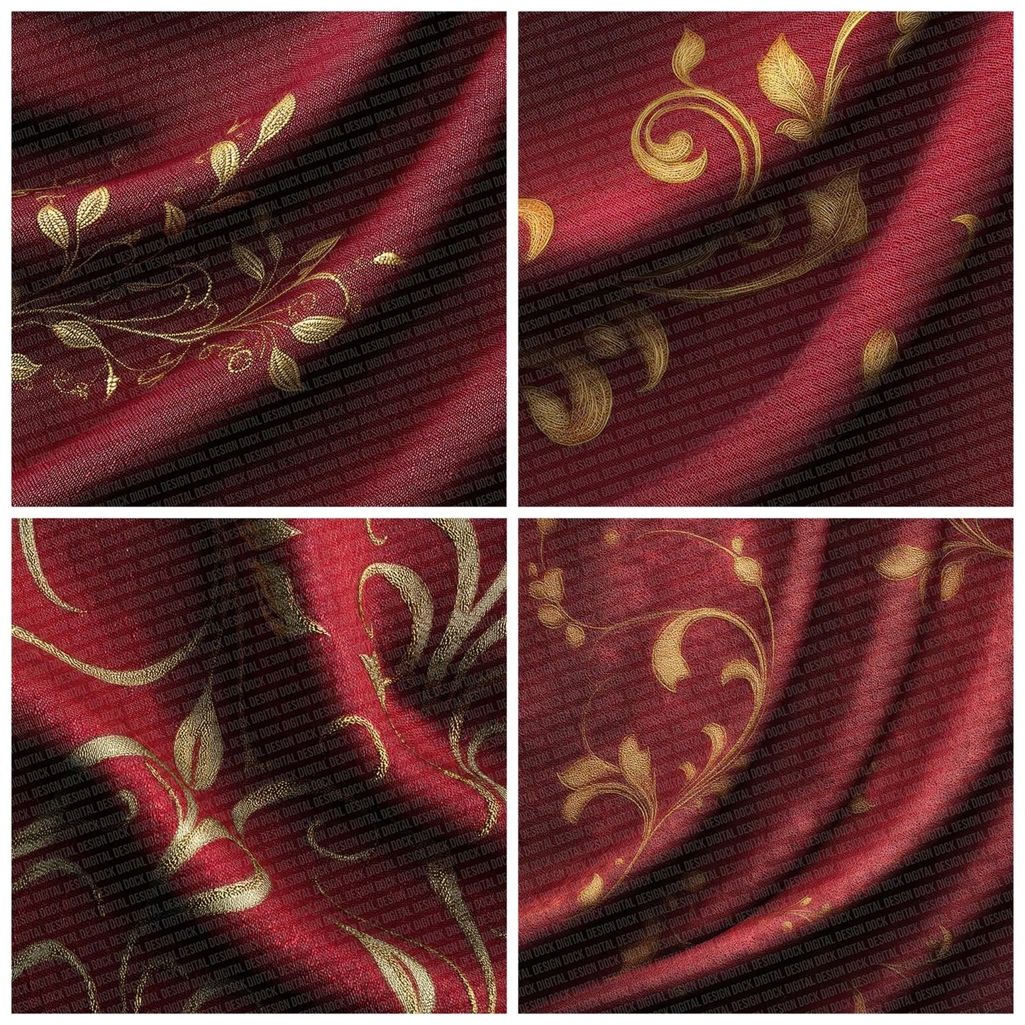Crimson Velvet Swirl Digital Paper Pack (DDD001343)