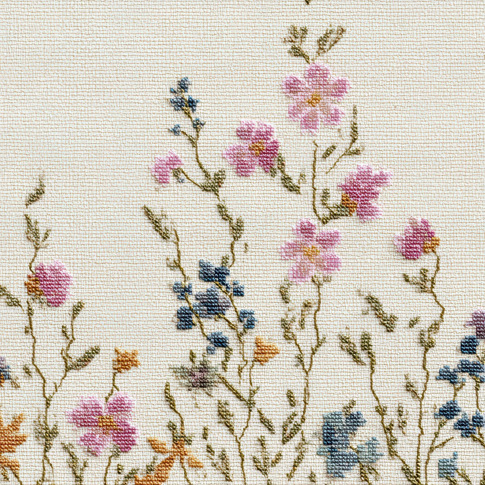Cross Stitch Wildflowers Digital Paper Pack (DDD008550)
