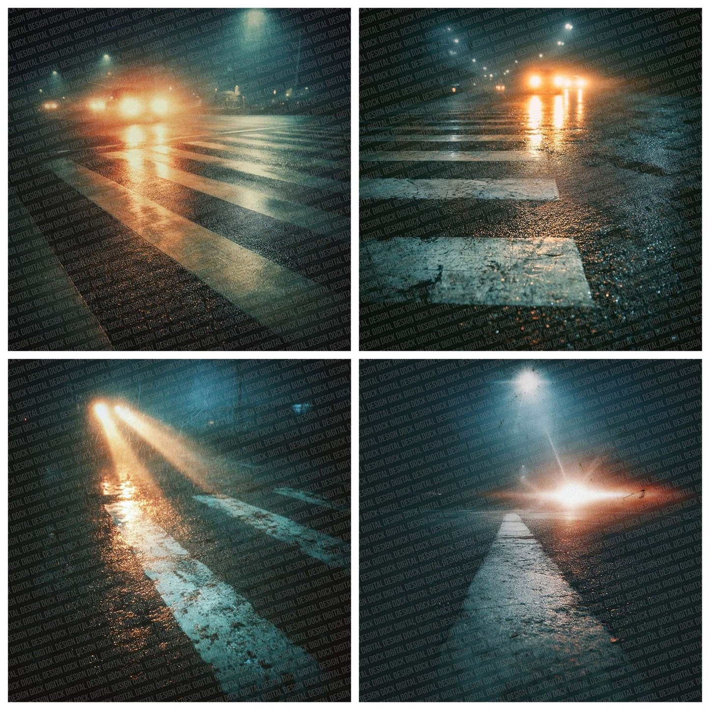 Crosswalk Light Streak Digital Paper Pack (DDD001347)