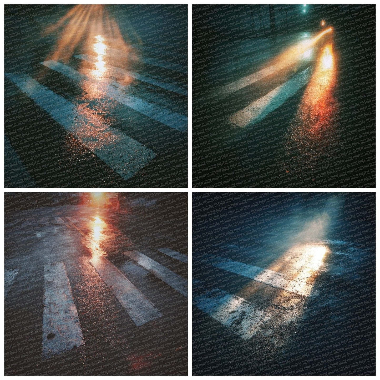 Crosswalk Light Streak Digital Paper Pack (DDD001347)